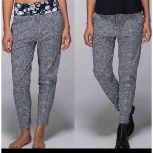Lululemon Departure Trouser Pants Floral Office Work Travel Business Casual 8